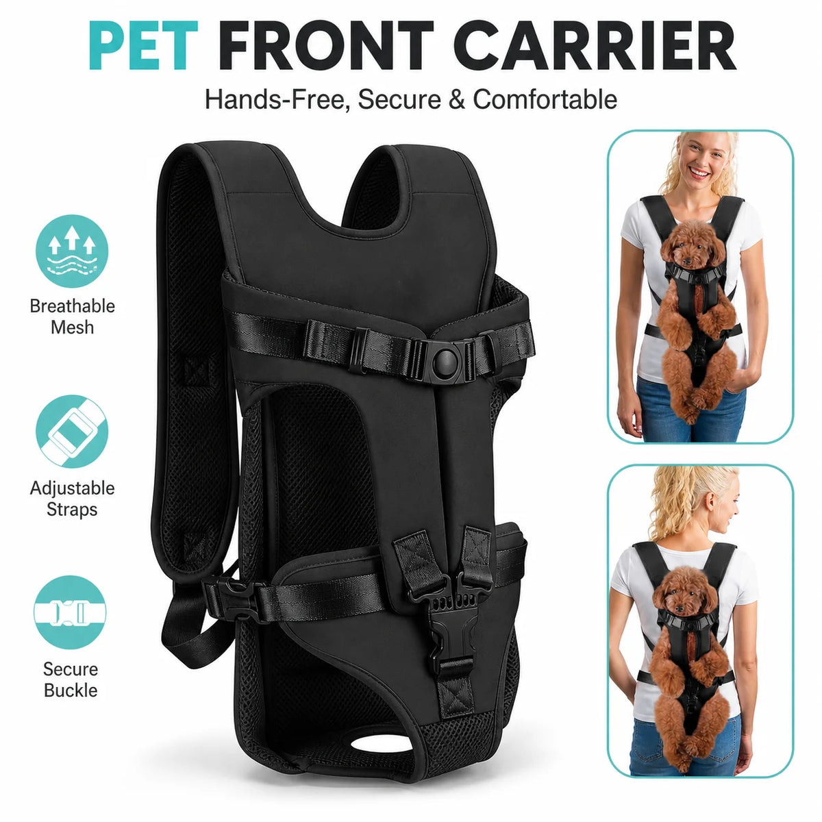 The Sidekick Carrier hands-free front pet carrier backpack